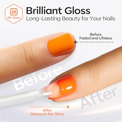 Image of modelones Gel Top Coat and Silky Base Set 15ml Upgrade No Wipe Glossy
