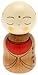 Usaburo Japanese Kokeshi Doll, Brown Ojizo