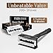 Facón Double Edge Safety Razor for Men & Women - Butterfly Open Stainless Steel Razor w/ 50 Platinum Double Edge Safety Razor Blades, Single Blade Razor for Smooth Close Shave, Reusable & Eco-Friendly