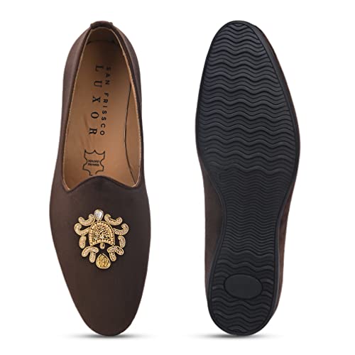 Image of San Frissco Men's Woven Design Loafer Lightweight Woven Moccasins Formal, Casual Driving Shoes for Men /Synthetic Leather /Cushioned Footbed Designed for All Seasons