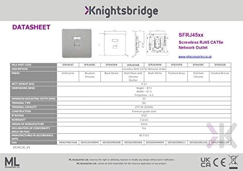 Knightsbridge SFRJ45MW Datasheet