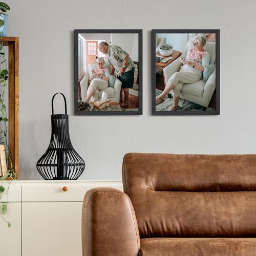 Image of upsimples 11x14 Picture Frame, Wall Gallery Photo Frames with Engineered Wood, Black 2 Pack