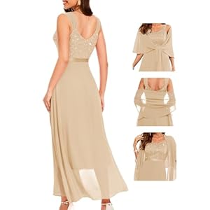 BeryLove Invitada formal de la boda lentejuelas vestidos de fiesta cóctel noche encaje elegante madre del vestido de novia