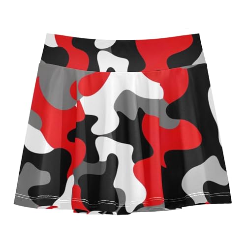 Joisal Camouflage Red Skirts with Shorts Cute Athletic Shorts Girls Skorts Girl Skort 4t