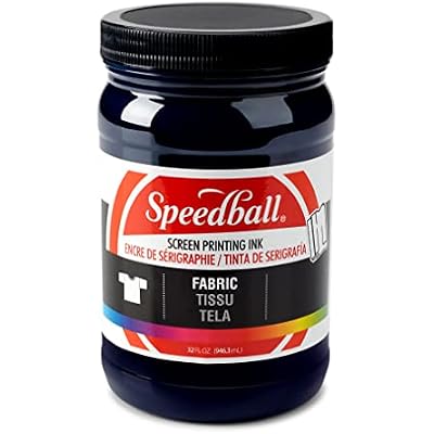 Speedball 004606 Fabric Screen Printing Ink, 32 fl. oz., Blue Denim