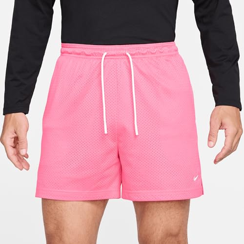 Nike Men's Dri-FIT 5" Mesh Basketball Shorts (HV1880-645, Hyper Pink/White)2