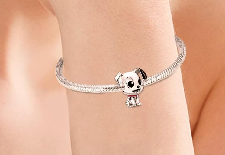 Abalorio dalmata de plata de ley 925 compatible pulsera Pandora charms 2