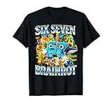 Six Seven 67 Brainrot Meme Gifts for Boys Kids T-Shirt