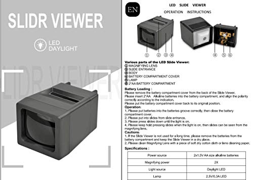 Led Lighted Illuminated 35Mm Slide Viewer(2Aa Batteries Included) #TOP4