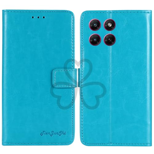 TienJueShi Blue Book Stand Retro Flip Leather Protector Phone Wallet Gel Cover Etui TPU Silicone Case For Motorola Air X70 6.67 