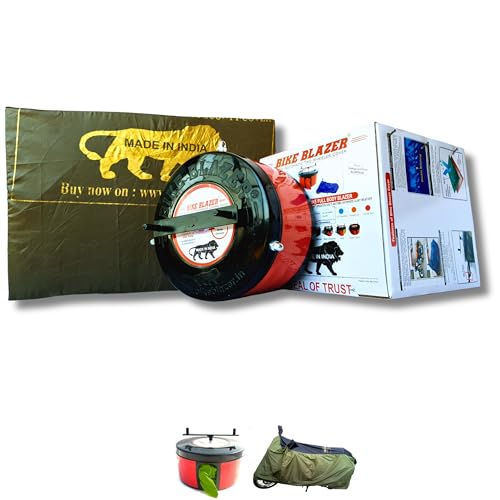 Image of BIKEBLAZER Semi-Automatic Full Body Bike Covers - Heavy Duty Device | Water Resistant | UV Safe | 100% Dust Proof | Anti-Theft & Scratch Proof Covers, Compatible with All Triumph Motorcycles RFK