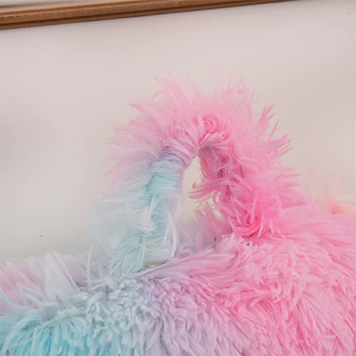 Ntbed Reading Pillow Faux Fur Bed Wedge Backrest With Arms,Couch Tv Relax Bed Rest Pillow Back Support Cushion For Kids Teens Girls(Multi) #TOP5