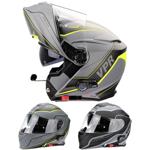 ViPER RSV171 BL+ 3.0 Flip Helmet (Zone Matt Grey/Yellow,M)