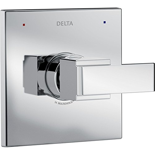 Delta Faucet Ara 14 Series Single-Function Chrome Shower Valve Trim Kit Shower Handle Delta Shower Trim Kit Chrome T14067 (Valve Not Included)