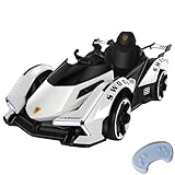BESTXH Karting éLectrique 12v 7ah pour Enfants, Karting avec PéDale De Course Et Fonction Drift, Moteurs Extra Puissants De 390 W, avec Mode Bascule Et éClairage D'Ambiance,Blanc