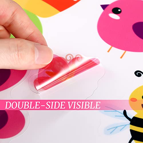 Spring Flower Window Decals Butterfly Window Stickers Double Side Visible Non Adhesive Glass Door Clings Anti Collision Stickers For Baby Shower Decoration Party Supplies #TOP2