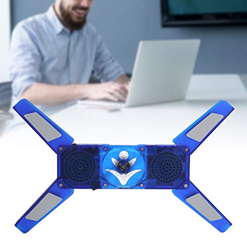 Base refrigerante plegable para laptop con ventiladores duales miniatura 7
