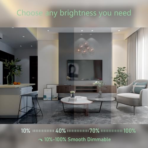 Soliseed SRF675830DIM26E4P 4 Pack 5/6 Inch Led Can Lights Length Adjustable Recessed Lights,Retrofit Downlight Etl Damp Rated,12W=60W,3000K Warm White,800Lm thumb #6