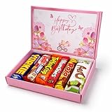 Birthday Gifts for Women – Pink Chocolate Gift Box for Her, Womens Chocolate Gift, 6 Full Size Bars, Letterbox Present