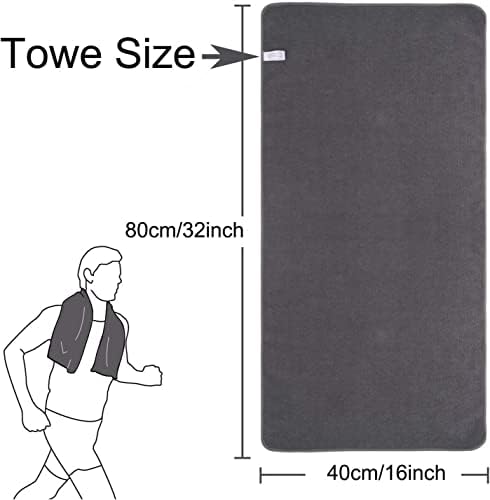BW&HM Gym Towel Sweat Towel Quick Dry Absorbent Microfibre Workout Sport Fitness Towels For Men Women 40 x 80cm 3 Pack