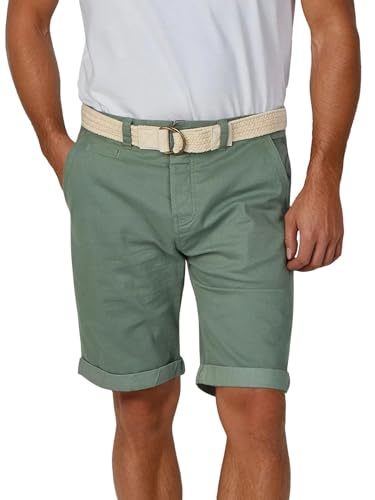 riverso Herren Chino Shorts RIVHenry Gürtel Bermuda Kurze Hose 98%...