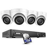 Storage HDD e espandibile NVR - con HDD da 2TB preinstallato, massimo fino a 6TB HDD e questo potente sistema NVR 4K vanta una risoluzione 4 volte superiore a 1080P e adotta la compressione video avanzata H.265+, in modo da poter mantenere circa 20 giorni video senza sovrascrivere