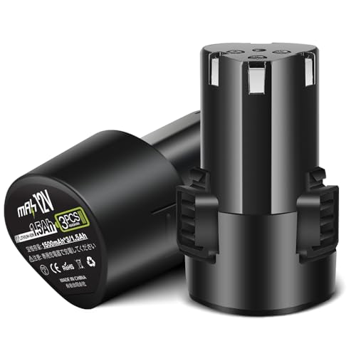 YUUYOU 12Vバッテリー 1.5Ah 二個セット 大容量 長時間作業可能 充電式...