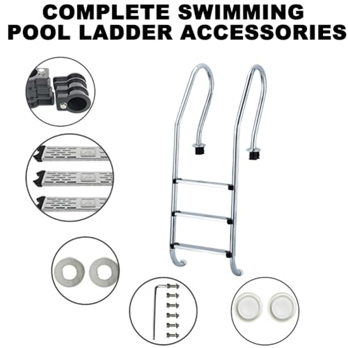 Escalera Piscina Acero Inoxidable Antideslizante 3 Peldaños miniatura 4