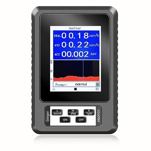 Detector portátil de radiación nuclear con pantalla LCD