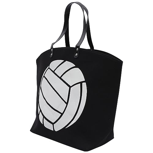 VALICLUD Women Single Shoulder Bag Sport Theme Volleyball Canvas Tote Bag Handbag3