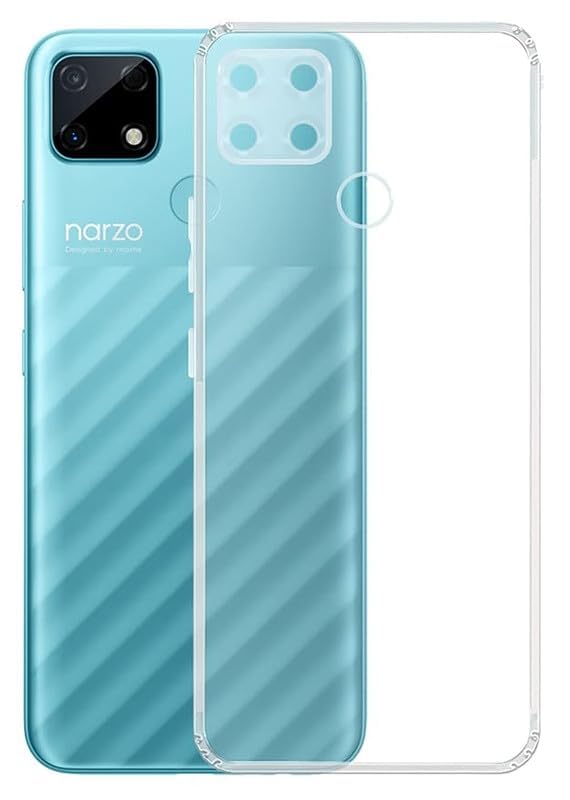 Image of Soft Flexile Case Compatible with Realme Narzo 30A / 20 / Realme C25s / C25 / C12- Transparent