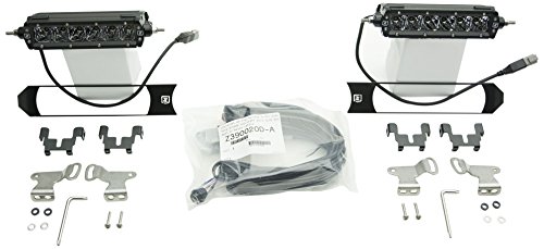 2017-2019 Ford Super Duty XLT, XL STX OEM Grille LED Kit with (2) 6 Inch LED Straight Single Row Slim Light Bars, Black - PN #Z415571-KIT