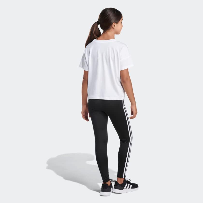 Adidas Girls Short Sleeve Oversized Tee, White, Small (7/8) - Image 2