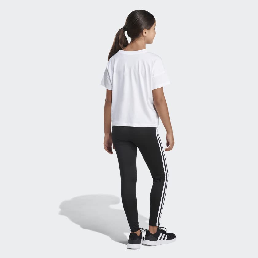 adidas Girls' Big Short Sleeve Tee T-Shirt, White Pastel, Large2
