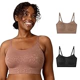 PLAYTEX Women's Wireless Bra Pack, Plus-Size Bras Available, Moisture-Wicking, Full Coverage, Convertible, 4752, 2-Pack