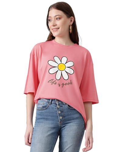 Image of KOTTY Women's Slit-Side Long T-Shirt - Loose Casual Wear with Side Slits