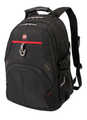 Swiss Gear SA3183 Black with Red Laptop Backpack - Fits Most 15 Inch Laptops and Tablets