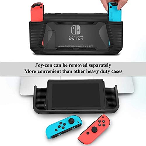Zadii Accessories Bundle Compatible with Nintendo Switch, Accessories Kit with Tennis Racket, Steering Wheel, Joy-con Grip, 4-Channel Charging Dock, Carrying Case and Screen Protector