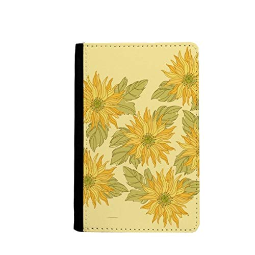Protège-passeport motif tournesol : étui portefeuille de voyage peint à la main