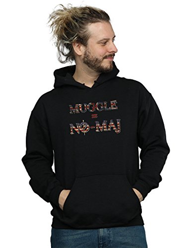 Absolute Cult Fantastic Beasts Men's No Muggle No Maj Hoodie Black XX-Large