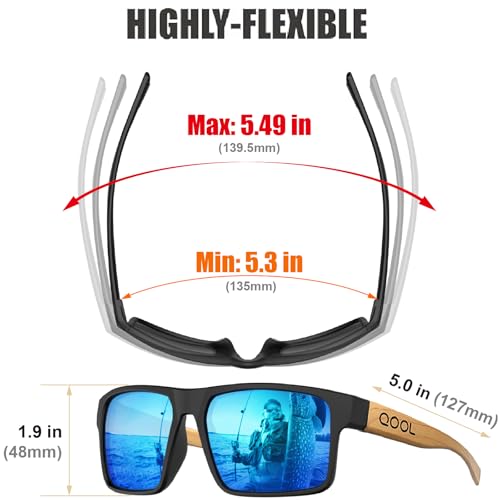 Image of Floating Polarized Fishing Sunglasses Saltwater Resistant Lenses That Coating Won't Peel Rub off