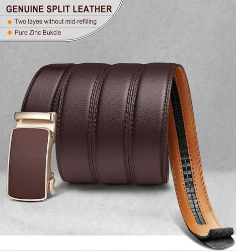 Image of Men's Vegan Leather Belt for Men, Formal /Casual,Autolock| Fit on up to 38 Inches Waist size (Free Size)