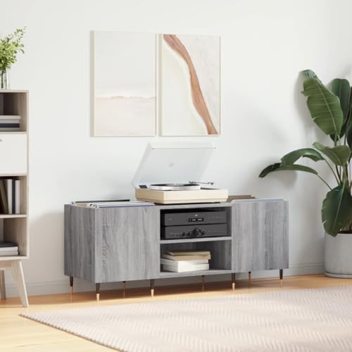 Mueble tocadiscos con placa estable y gestión de cables para salón Sonoma