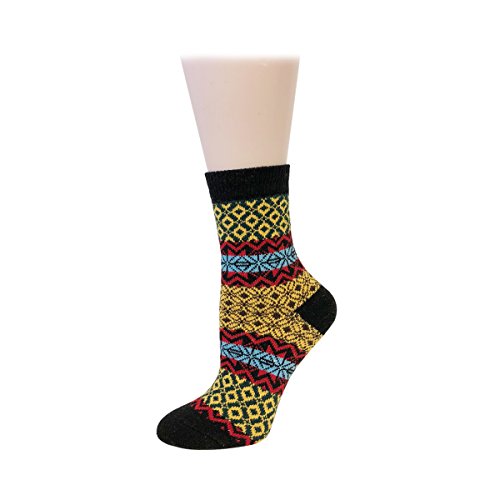 Image of Bowbear Women's 5-Pair Vintage Pattern Wool Socks