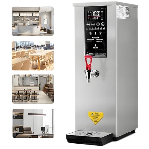 8L Commercial Hot Water Dispenser - Electric Water Boiler with Adjustable 86-212℉ Temperature, LCD Display, Fast Heating for Tea, Coffee, Restaurant, Hotel &amp; Office - White