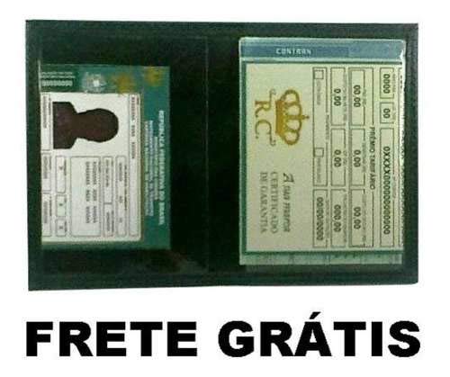 Carteira Porta Documento de Carro Moto e CNH em Couro R1