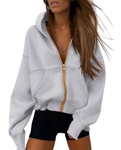 PRETTYGARDEN Hoodies for Women Sweatshirt Zip Up Hoodie Fall Fashion 2025 Trendy Long Sleeve Jackets Winter Clothing Outfits
