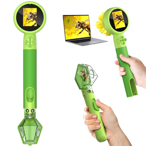 Microscope for Kids with Bug Catcher, 1080P HD Digital Handheld