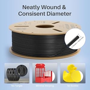 ELEGOO Rapid PLA Plus 3D Printer Filament 1.75mm Black 4KG | 30-600mm/s High Speed Printing; Smooth Flow; Low Warp; +/-0.02mm Accuracy; for FDM 3D Printers; 4 x 1kg(2.2lb) — photo 5 of 6