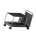 Ioensy Metal Rolling Cart Storage Basket Space Saving Organization Mobile Shelf Book Document Storage Rack for Apartment Dorm Hotel